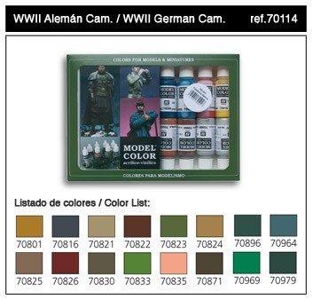 Vallejo WWII GERMAN CAMOUFLAGE (16 color set) (70114)