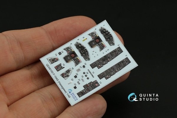 Quinta Studio QD48150 F-104S 3D-Printed &amp; coloured Interior on decal paper (Hasegawa) 1/48
