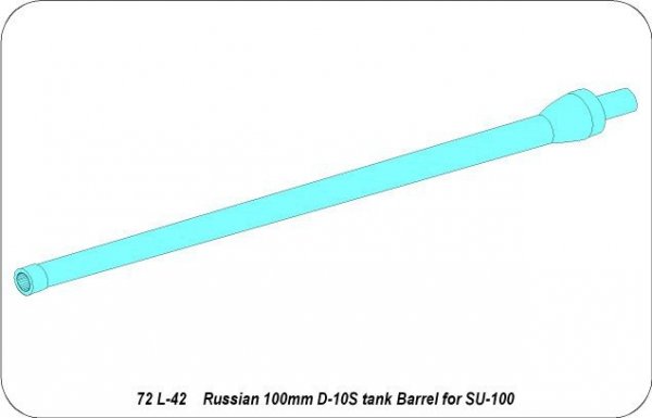Aber 72L-42 Lufa 100 mm do SU-100 / Russian 100 mm Barrel for SU-100 1/72