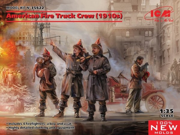 ICM 35622 American Fire Truck Crew (1910s) 1/35