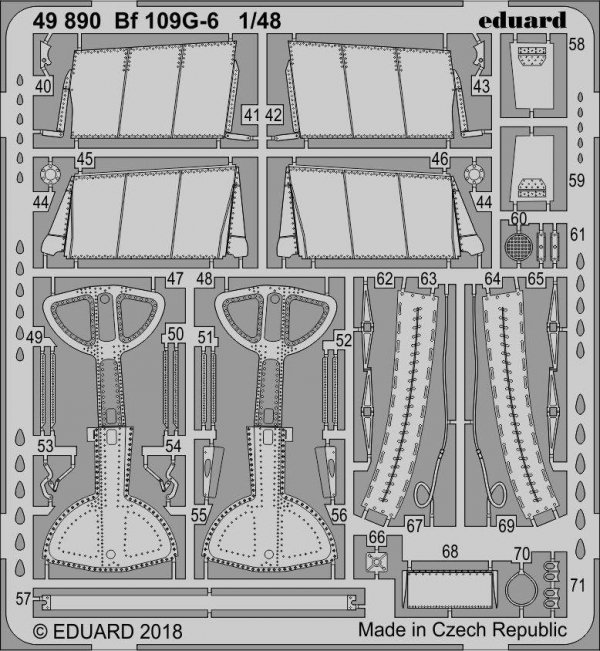 Eduard 49890 Bf 109G-6 TAMIYA 1/48