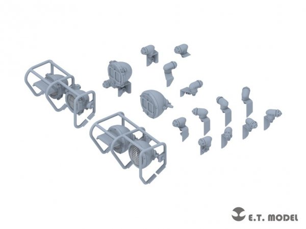 E.T. Model P35-268 Lights Set for Russian T-55 Family ( 3D Print ) 1/35