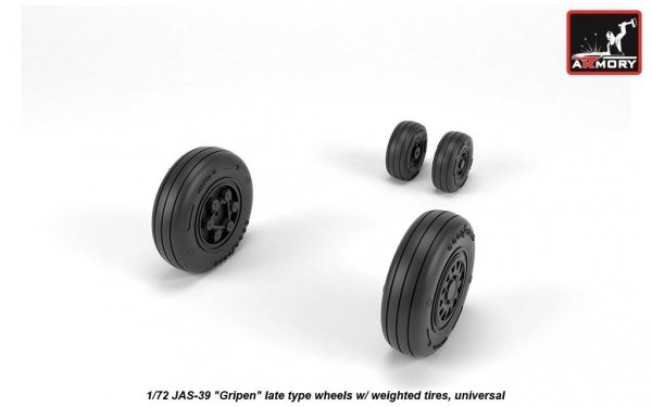 Armory Models AW72504 JAS-39 Gripen wheels w/ weighted tires, late 1/72