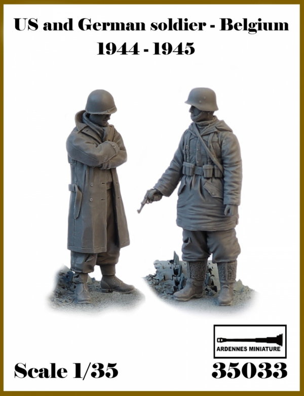 Ardennes Miniature 35033 US AND GERMAN SOLDIER - BELGIUM 1944-1945 1/35