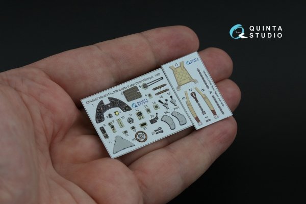 Quinta Studio QD48467 Macchi MC.200 Saetta (Late) 3D-Printed coloured Interior on decal paper (Italeri/Tamiya) 1/48