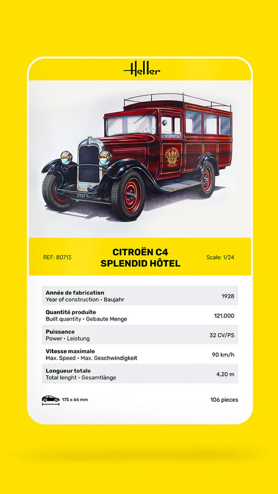 Heller 80713 Citroën C4 Splendid Hôtel 1/24