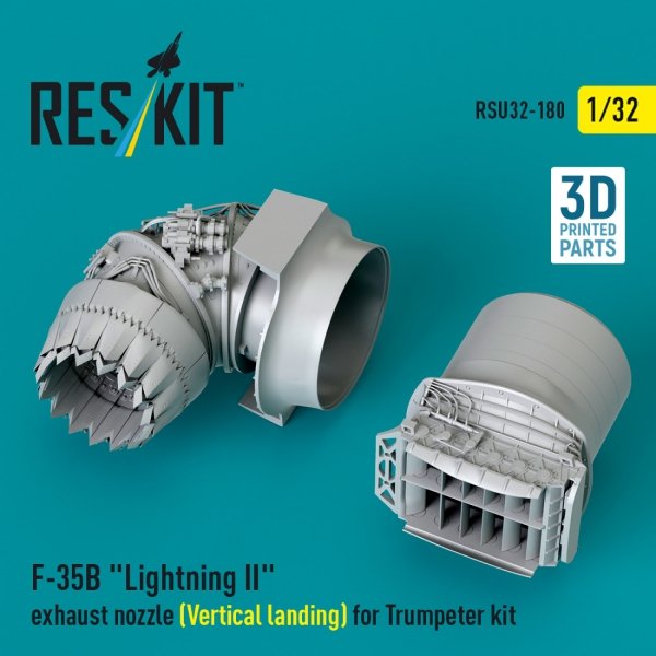 RESKIT RSU32-0180 F-35B &quot;Lightning II&quot; exhaust nozzle (Vertical landing) for Trumpeter kit (3D printed) 1/32