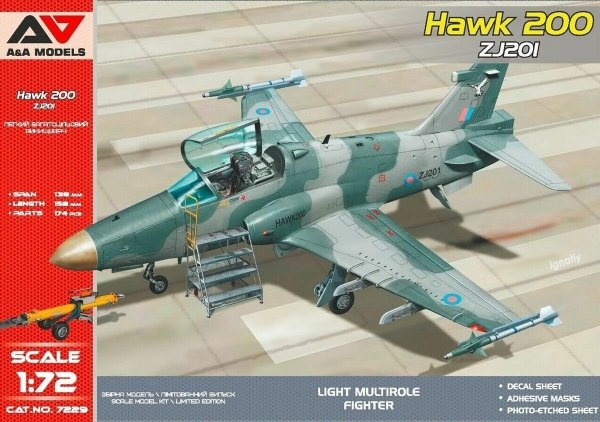 A&amp;A Models 7229 Hawk 200 ZG201 - Light Multirole Fighter 1/72