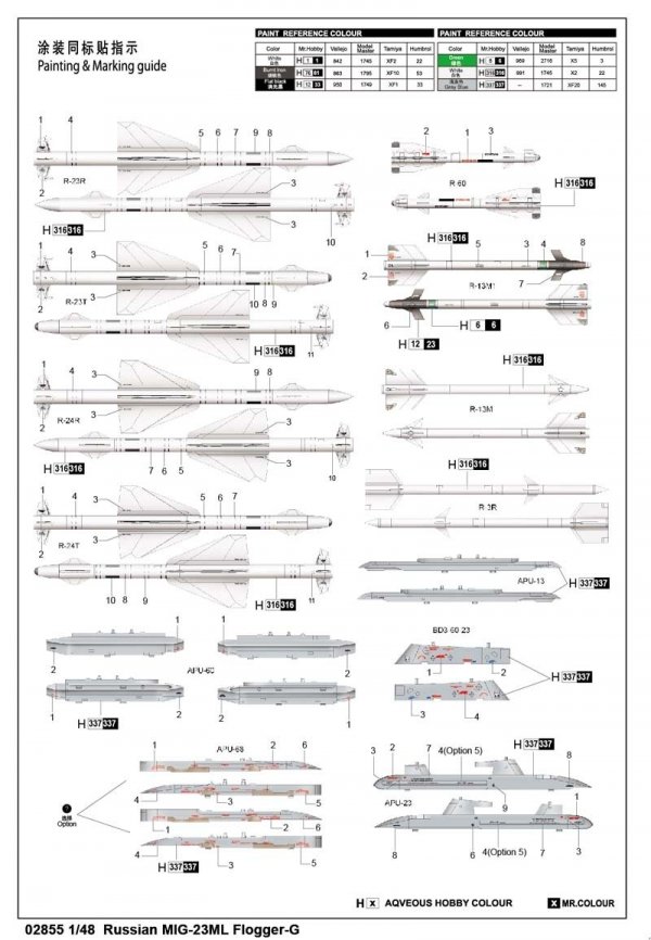 Trumpeter 02855 Russian MIG 23ML Flogger G (1:48)