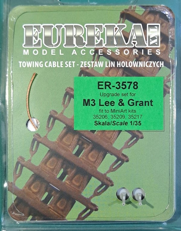 Eureka XXL ER-3578 Zestaw waloryzacyjny do czołgów M3 Lee &amp; Grant dopasowany do modeli MiniArt 35206, 35209, 35217 / Upgrade kit for M3 Lee &amp; Grant tanks fitted to MiniArt 35206, 35209, 35217 models 1/35