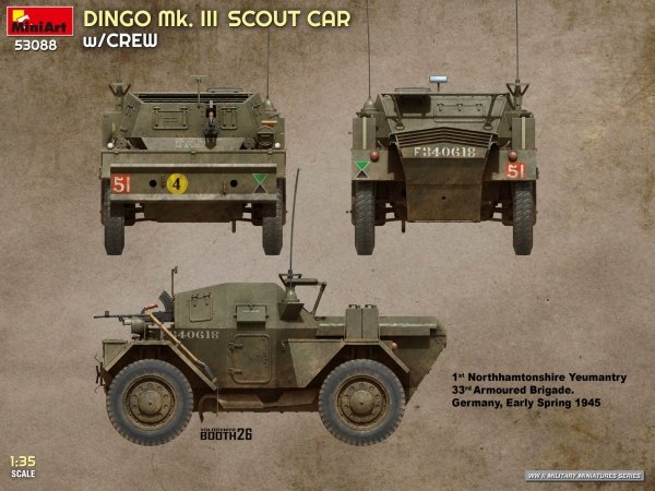 MiniArt 53088 DINGO Mk. III SCOUT CAR w/CREW 1/35