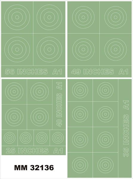 Montex MM32136 RAF ROUNDELS TYPE A1 56,49,40,35,25 Inches