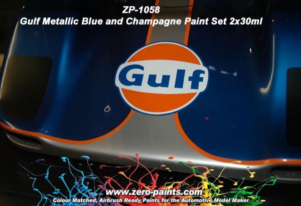 Zero Paints ZP-1058 Gulf Metallic Blue and Champagne Paint Set 2x30ml