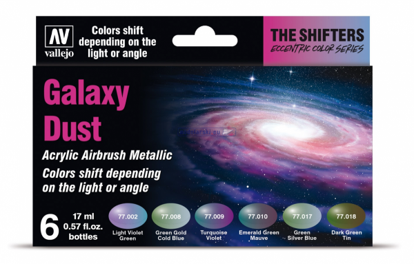 Vallejo 77092 Eccentric The Shifters Zestaw 6 farb 17ML - Galaxy Dust