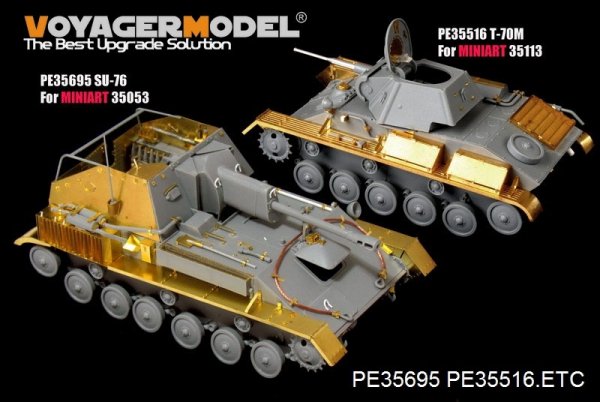 Voyager Model PE35695 WWII Russian SU-76 Self-Propeller Gun basic For MiniArt 35053 1/35