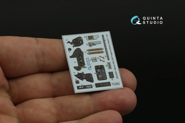 Quinta Studio QD32201 Macchi MC.202 Folgore Early 3D-Printed &amp; coloured Interior on decal paper (Italeri) 1/32