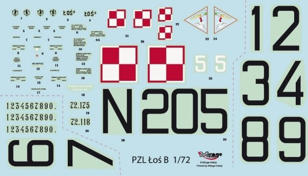 Mirage Hobby 872092 PZL-37B 'ŁOŚ' Polski Samolot Bombowy 1/72 Model set