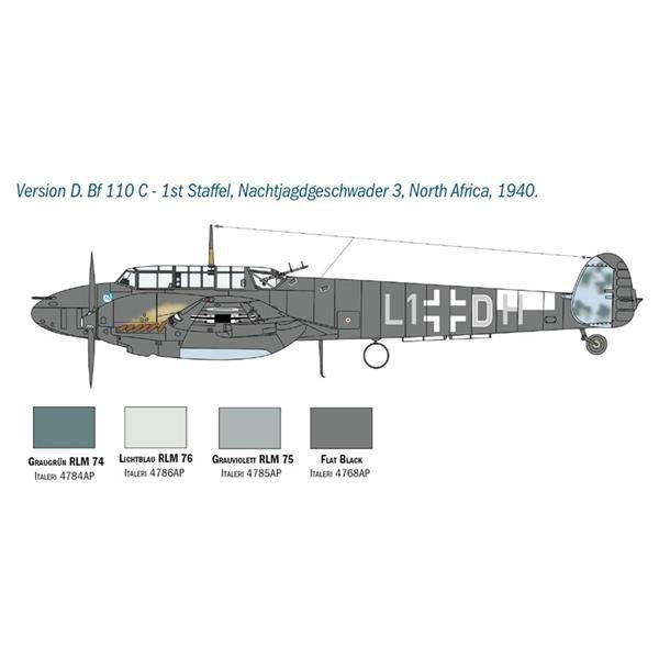 Italeri 2794 MESSERSCHMITT BF-110 C/D 1/48