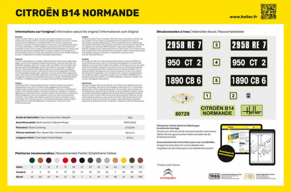 Heller 56729 Starter Kit - Citroen B14 Normande 1/24