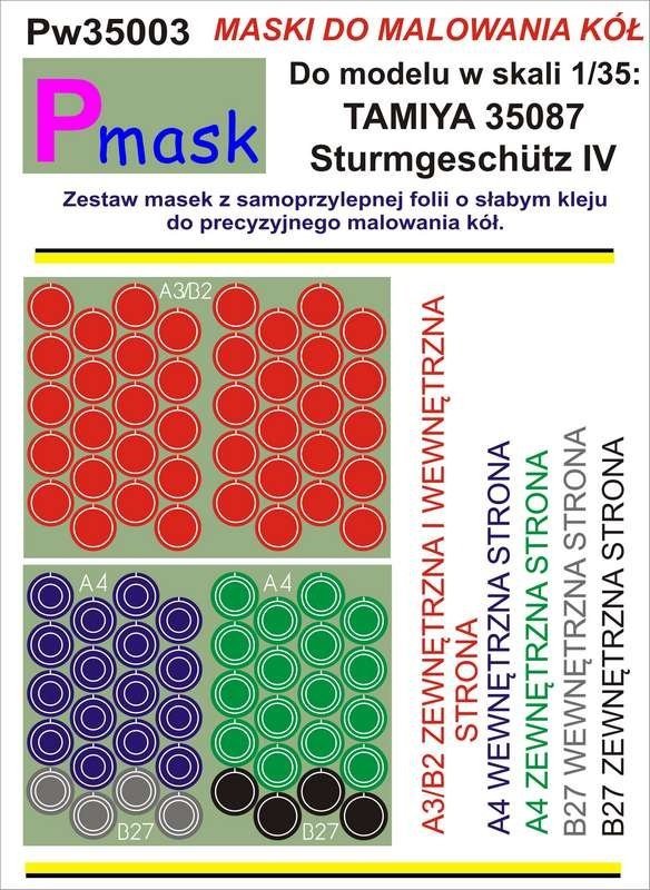 P-Mask PW35003 STURMGESCHUTZ IV TAMIYA 35087 (1:35)