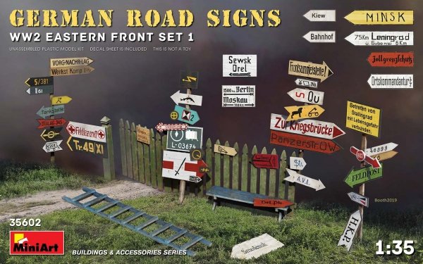 MiniArt 35602 GERMAN ROAD SIGNS WW2 (EASTERN FRONT SET 1) 1/35