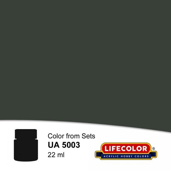 Lifecolor UA5003 Acrylic Aircraft Colors D1 Deep Green Black 22ml