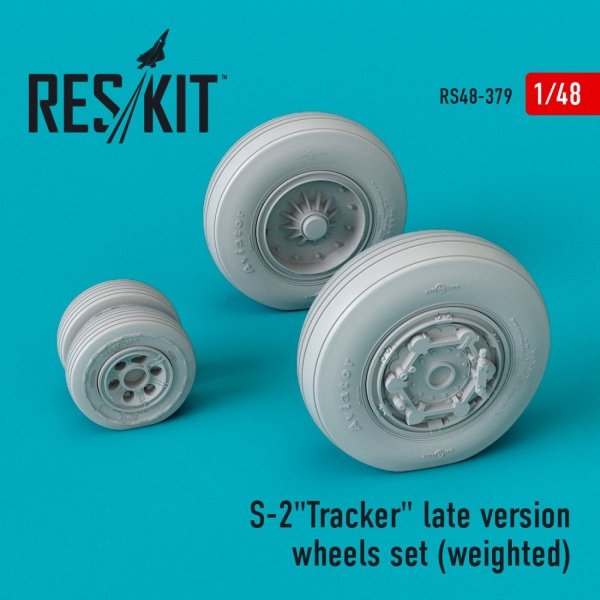 RESKIT RS48-0379 S-2 &quot;TRACKER&quot; LATE VERSION WHEELS SET (WEIGHTED) (1/48) 1/48