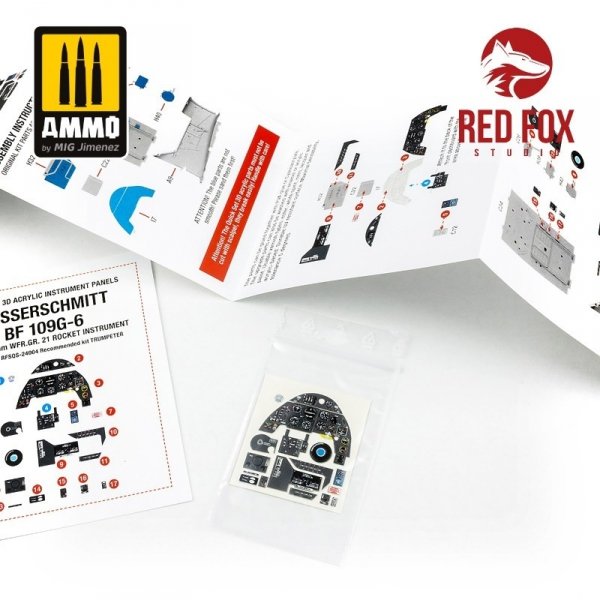 Red Fox Studio QS-24004 Messerschmitt Bf 109G-6 with WFR.GR.21 Rocket Panel for Trumpeter kit 1/24