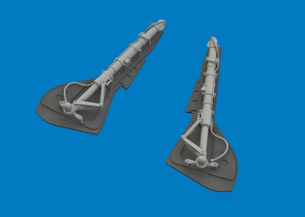 Eduard 6481179 Focke Wulf Fw-190 A-8 / R-2 - Undercarriage Legs (3D-Printed / for Eduard Kits) 1/48