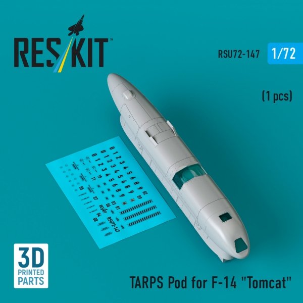 RESKIT RSU72-0147 TARPS pod for F-14 &quot;Tomcat&quot; (1 pcs) (3D Printed) 1/72