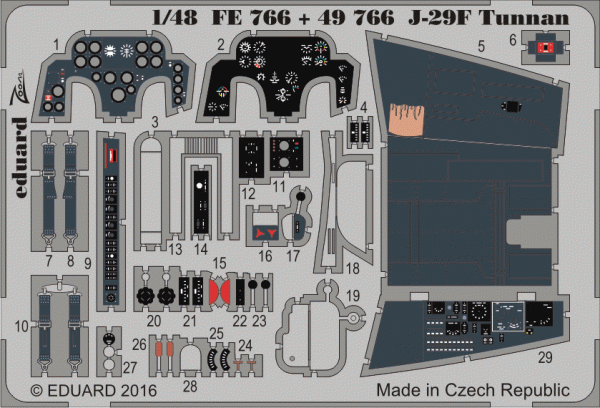 Eduard 49766 J-29F Tunnan HOBBY BOSS 1/48