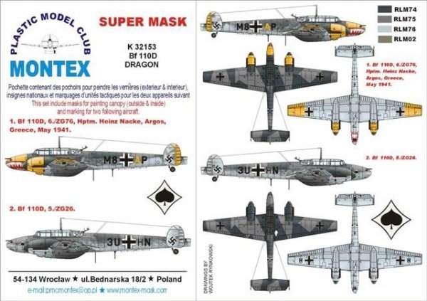 Montex K32153 Bf 110D 1/32