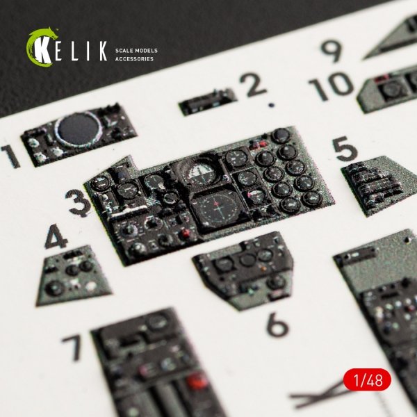 KELIK K48056 F-4G INTERIOR 3D DECALS FOR MENG KIT 1/48