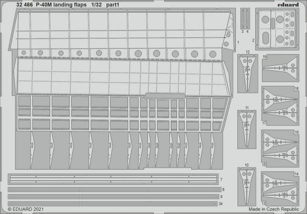 Eduard 32466 P-40M landing flaps TRUMPETER 1/32 