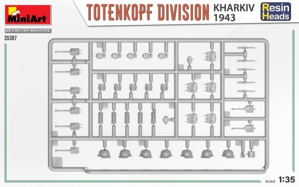 MiniArt 35397 TOTENKOPF DIVISION. KHARKOV 1943. RESIN HEADS 1/35