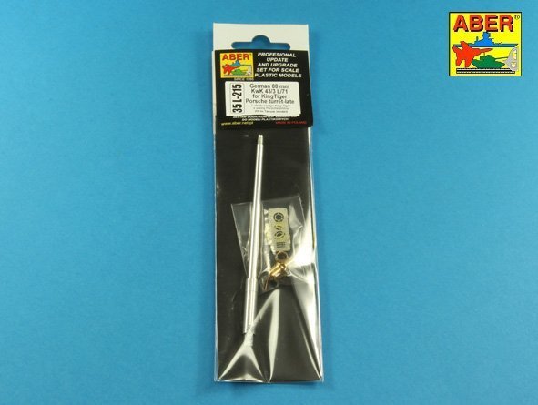 Aber 35L-215 Barrel for German 8,8cm Kw.K 43 (L/71) gun used on Tiger B Porsche turret-late for TAKOM model  (1:35)
