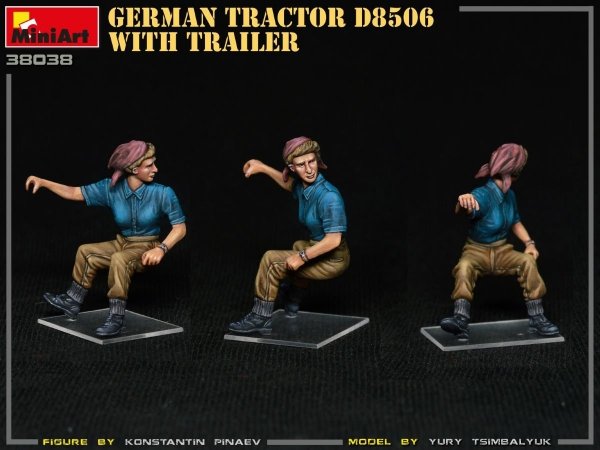 MiniArt 38038 German Tractor D8506 with trailer 1/35
