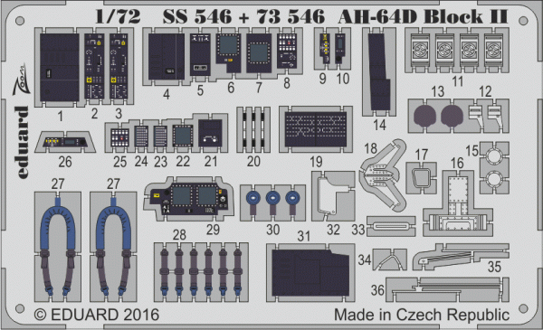 Eduard 73546 AH-64D Block II ACADEMY 1/72
