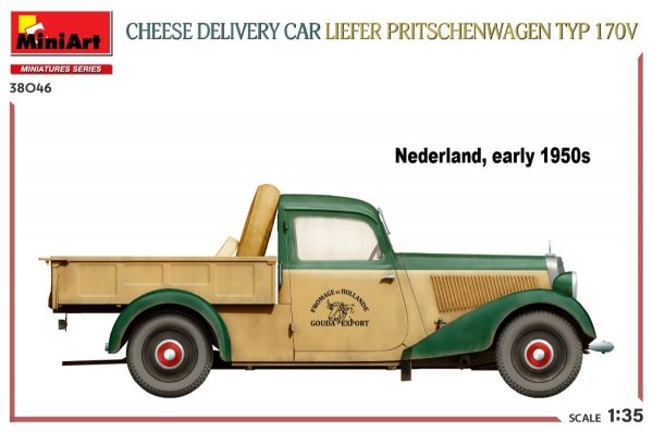 MiniArt 38046 CHEESE DELIVERY CAR LIEFER PRITSCHENWAGEN TYP 170V 1/35