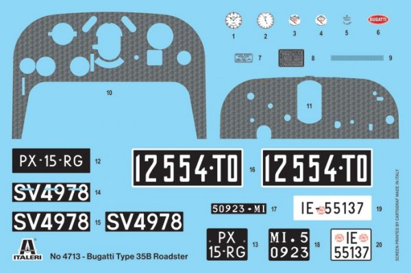 Italeri 4713 Bugatti Type 35B Roadster 1/12