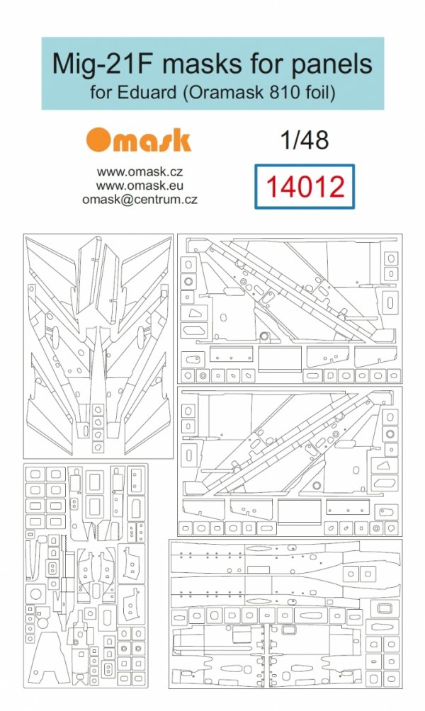 Omask X4833 Mig-21F O-Max Set (for Eduard)(masks and EVA wheel bay plugs) (for Revell) 1/48 