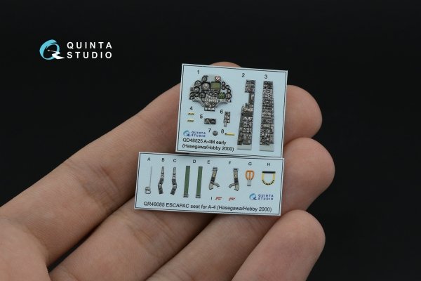 Quinta Studio QD48525 A-4M early 3D-Printed &amp; coloured Interior on decal paper (Hasegawa/Hobby2000) 1/48