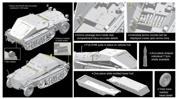 Dragon 6718 Sd.Kfz.252 leichte Gepanzerte Munitionskraftwagen mit Sd.Ah.32/1 Trailer 1/35