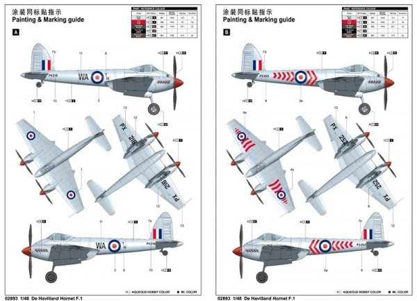 Trumpeter 02893 De Havilland Hornet F.1 (1:48)