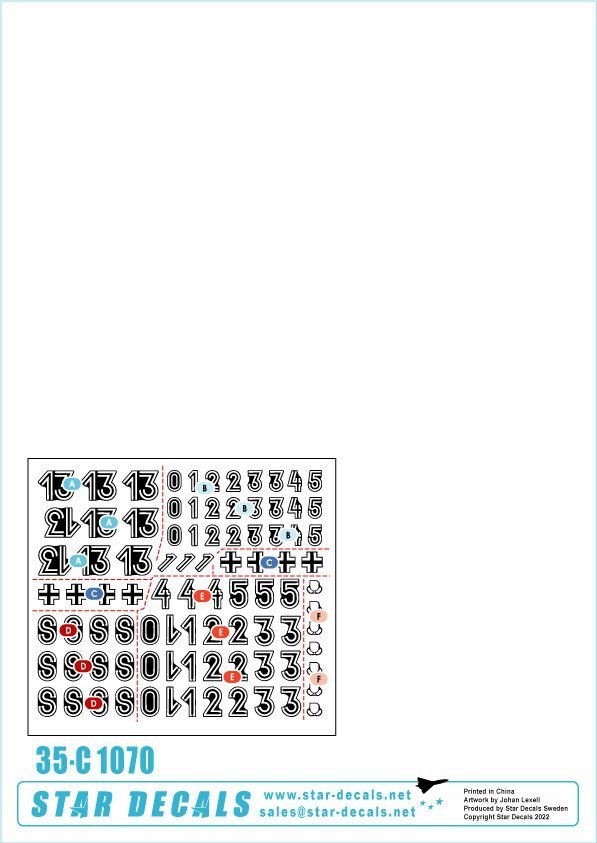 Star Decals 35-C1070 Tigers of LSSAH. 13./SS-Pz-Regiment LSSAH 1/35