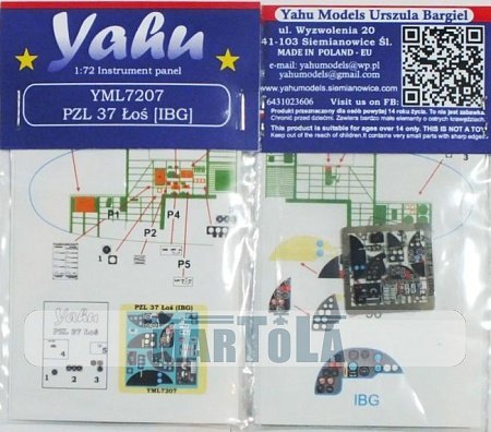 Yahu YML7207 PZL 37 Łoś 1:72