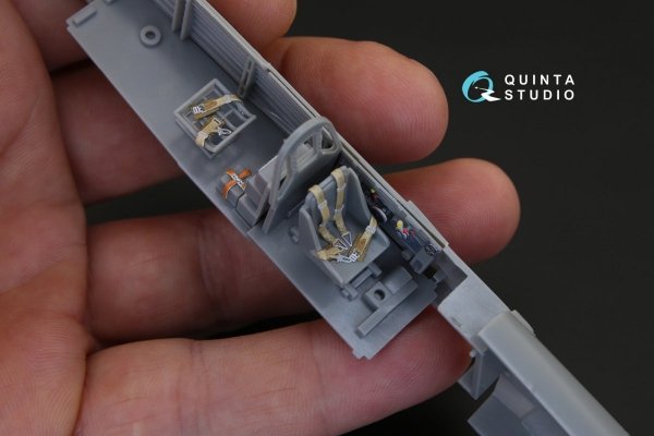 Quinta Studio QD48092 Ju 87D/G 3D-Printed &amp; coloured Interior on decal paper (for Hasegawa kit) 1/48