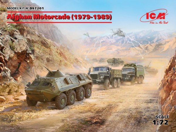 ICM DS7201 Afghan Motorcade (1979-1989) (URAL-375D, URAL-375A, ATZ-5-375, BTR-60PB) 1/72
