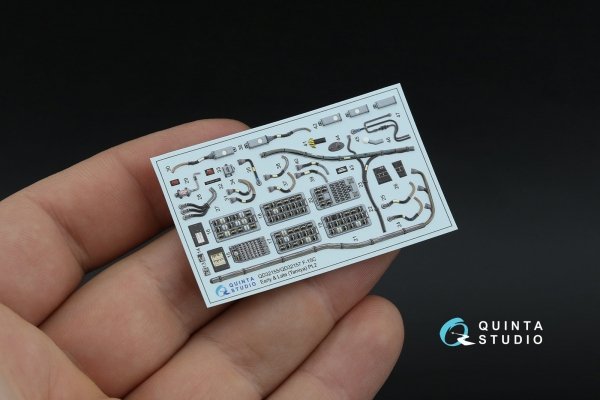 Quinta Studio QD+32252 F-15C PAD-upgraded 3D-Printed &amp; coloured Interior on decal paper (Tamiya) (with 3D-printed resin parts) 1/32
