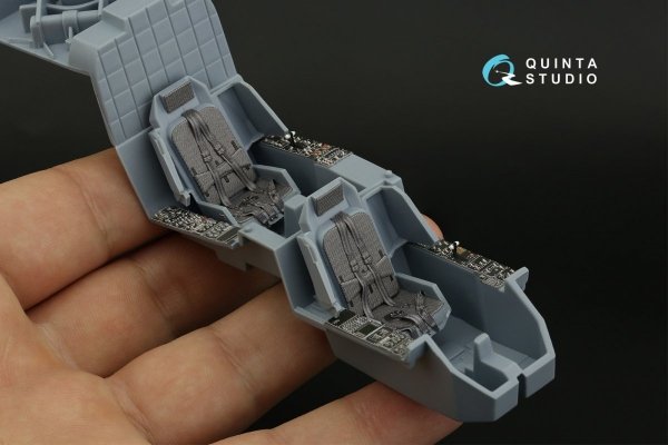 Quinta Studio QD35090 AH-64A 3D-Printed &amp; coloured Interior on decal paper (Academy) 1/35